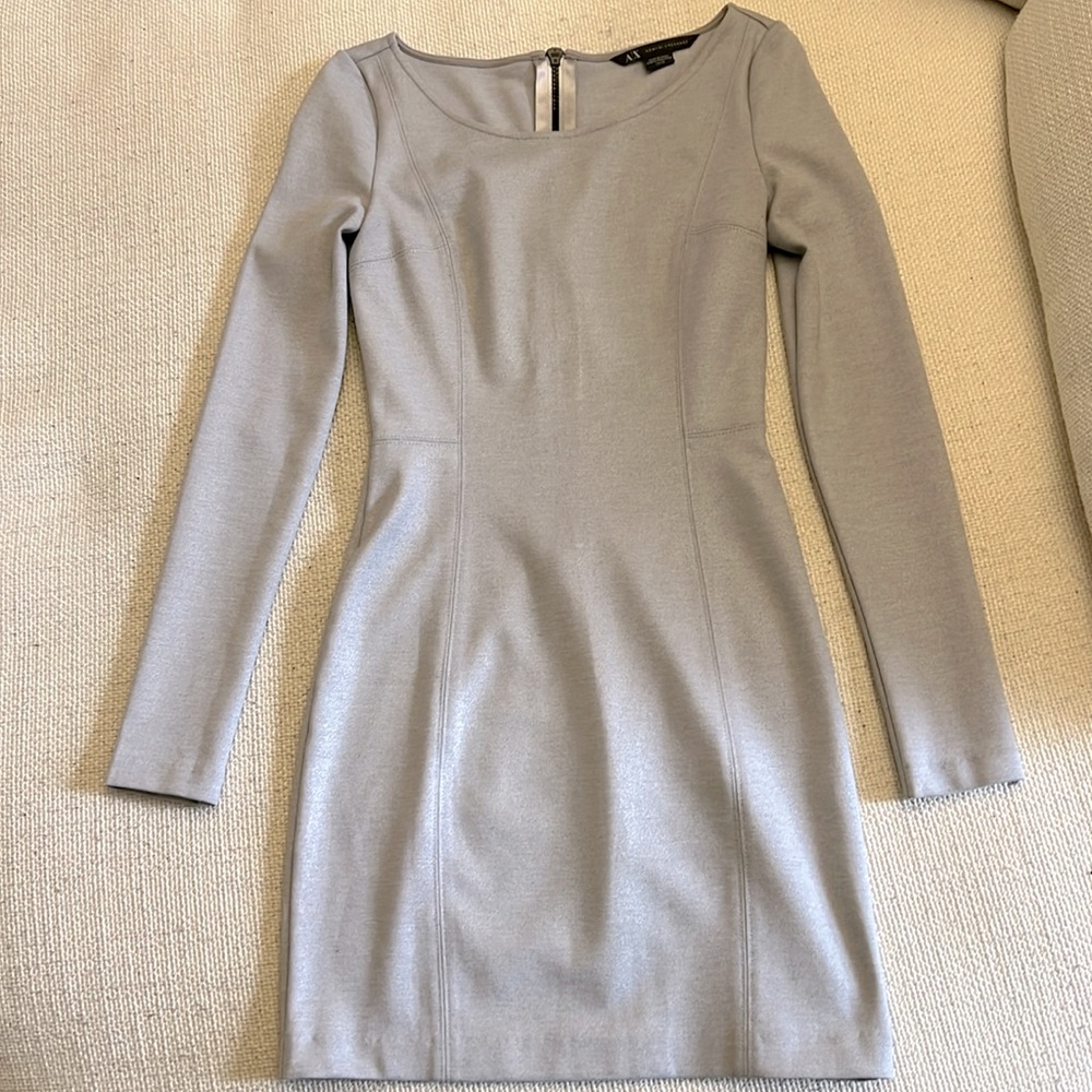 Armani Baby blue dress with long sleeves